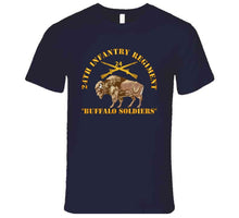 Load image into Gallery viewer, Army - 24th Infantry Regiment - Buffalo Soldiers W 24th Inf Branch Insignia T Shirt
