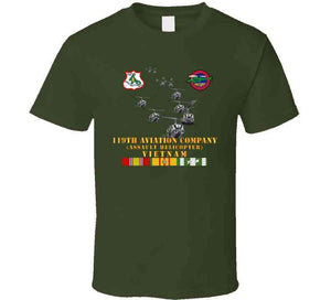 Army - 119th Aviation Company (assault Helicopter) W Ssi W Vn Svc X 300 T Shirt