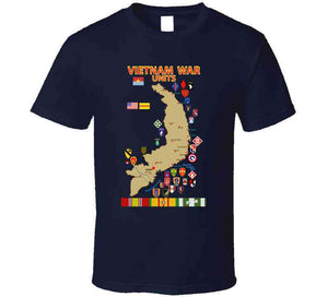 Map - Vietnam Units - 3 Wo Ds T Shirt