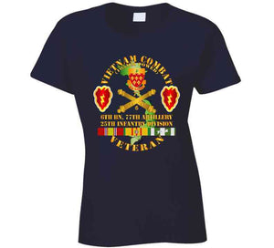 Army - Vietnam Combat Veteran W 6th Bn 77th Artillery Dui -25th Infantry Div Long Sleeve T Shirt