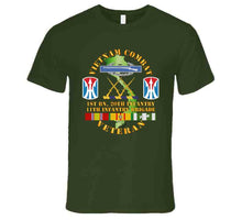 Load image into Gallery viewer, Army - Vietnam Combat Vet - Cib - Dui W 1st Bn 20th Inf - 11th Inf Bde Ssi T Shirt
