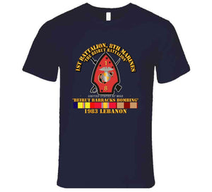 Usmc - 1st Bn, 8th Marines - Beirut Barracks Bombing W Svc T Shirt