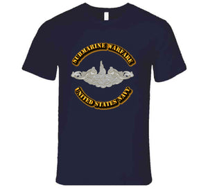 Navy - Submarine Badge - Silver T Shirt