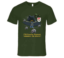 Load image into Gallery viewer, Army - 17th Cavalry - Branch - Airborne, Air Assault with Flash and Helicopters - T Shirt, Premium and Hoodie
