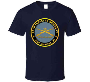 Army - 25th Infantry Regiment - Fort Missoula, Mt - Buffalo Soldiers W Inf Branch V1 T Shirt