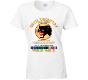 Army - 66th Infantry Div - Black Panther Div - Wwii W Ss Leopoldville W Eu Svc Long Sleeve T Shirt