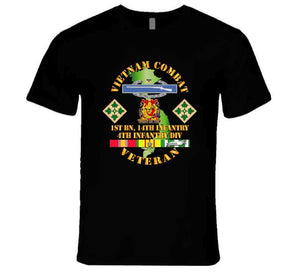 Army - Vietnam Combat Infantry Veteran W 1st Bn 14th Inf - 4th Id Ssi T-shirt