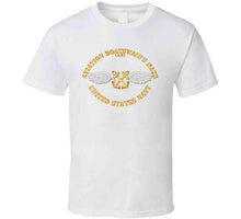 Load image into Gallery viewer, Navy - Rate - Aviation Boatswain&#39;s Mate - Gold Anchor W Txt T Shirt
