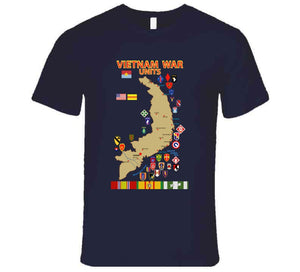 Map - Vietnam Units - 3 Wo Ds T Shirt