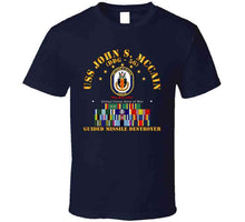 Load image into Gallery viewer, Navy - Destroyer - Uss John S Mccain - Ships Ribbons T Shirt
