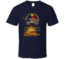 Load image into Gallery viewer, Army - Cold War Vet -  2nd Armored Division  - Garlstedt, Germany - M60a1 Tank  - Hell On Wheels W Fire X 300 Long Sleeve T Shirt
