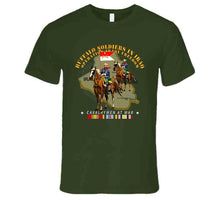 Load image into Gallery viewer, Army - Buffalo Soldiers In Iraq - Oif - Cavalrymen At War  W Iraq Svc - No Vet T Shirt
