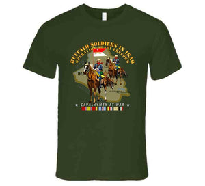 Army - Buffalo Soldiers In Iraq - Oif - Cavalrymen At War  W Iraq Svc - No Vet T Shirt