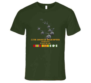 Army - 57th Assault Helicopter Co W Vn Svc X 300 Long Sleeve T Shirt