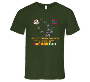 Army - 119th Aviation Company (assault Helicopter) W Ssi W Vn Svc X 300 T Shirt