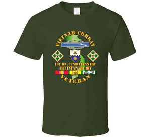 Army - Vietnam Combat Infantry Veteran With 1st Battalion 22nd Infantry - 4th Infantry Division Shoulder Sleeve Insignia T Shirt, Premium & Hoodie