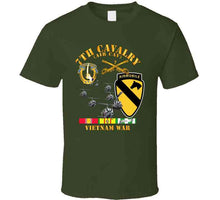 Load image into Gallery viewer, Army - 7th Cavalry Regiment (Air Cavalry) - 1st Cavalry Division with Vietnam Service Ribbons Hoodie, Tshirt and Premium
