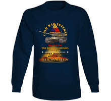 Load image into Gallery viewer, Army - Cold War Vet -  2nd Armored Division  - Garlstedt, Germany - M60a1 Tank  - Hell On Wheels W Fire X 300 Long Sleeve T Shirt
