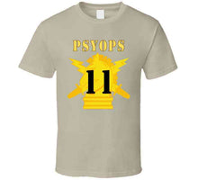 Load image into Gallery viewer, Army - Psyops W Branch Insignia - 11th Battalion Numeral - Line X 300 V1 Classic T Shirt
