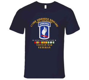 Army - 173rd Airborne Bde - Sky Soldiers - Vietnam War Vet  - Short V T Shirt