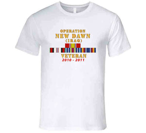 Operation New Dawn Service Ribbon Bar W Gwt - Iraq (2010 - 2011) X 300 T Shirt