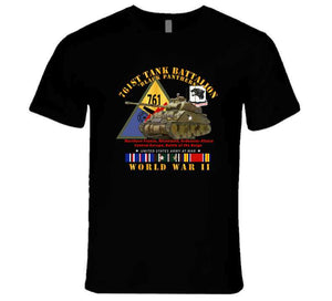 Army - 761st Tank Battalion - Black Panthers - W Tank W Ssi Wwii  Eu Svc T Shirt