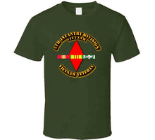 Load image into Gallery viewer, Army -  5th Infantry Division w SVC Ribbons T Shirt
