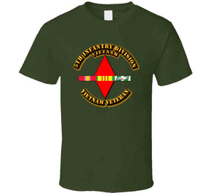 Army -  5th Infantry Division w SVC Ribbons T Shirt