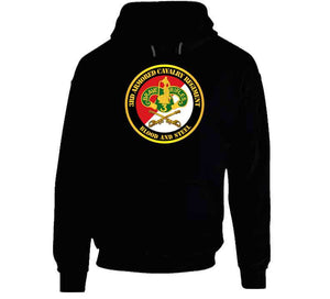 Army - 3rd Armored Cavalry Regiment Dui - Red White - Blood And Steel Hoodie