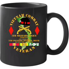 Load image into Gallery viewer, Army - Vietnam Combat Veteran W 5th Military Police Co W 5th Id T Shirt
