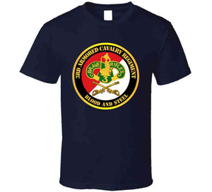 Army - 3rd Armored Cavalry Regiment Dui - Red White - Blood And Steel T Shirt