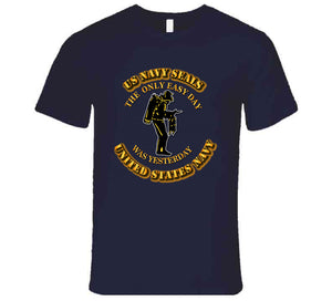 Navy - SOF - The Only Easy Day T Shirt