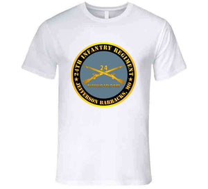 Army - 24th Infantry Regiment - Jefferson Barracks, Mo - Buffalo Soldiers W Inf Branch Long Sleeve T Shirt