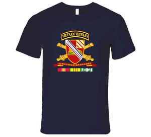 Army - 17th Field Artillery W Br - Ribbon Vn Svc Vet Tab Long Sleeve T Shirt