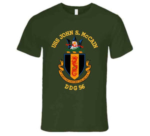 Navy - Uss John S. Mccain (ddg-56) Wo Bakgrd T Shirt