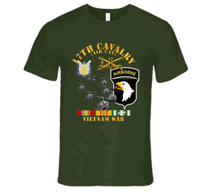 Army - Bravo Troop 2nd Squadron 17th Cav - 101st  Airborne Div W Vn Svc T Shirt