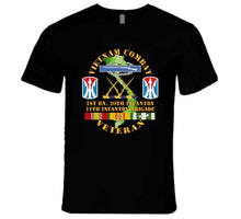 Load image into Gallery viewer, Army - Vietnam Combat Vet - Cib - Dui W 1st Bn 20th Inf - 11th Inf Bde Ssi T Shirt
