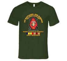 Load image into Gallery viewer, Usmc - 1st Bn, 8th Marines - Beirut Barracks Bombing W Svc Wo Ndsm T Shirt
