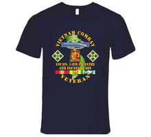 Load image into Gallery viewer, Army - Vietnam Combat Infantry Veteran W 1st Bn 14th Inf - 4th Id Ssi T-shirt
