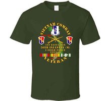 Load image into Gallery viewer, Army - Vietnam Combat Veteran W 1st Bn - 50th Inf - I Field Force 1969-70 W Vn Svc T Shirt
