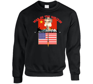 Govt - War On The Horizon - China Flag - Us Flag W Missile Firing - Atomic Blast X300 T Shirt
