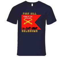 Load image into Gallery viewer, Army - Fort Sill, Home Of Artillery Guidon W Cassion - Black X 300 T Shirt
