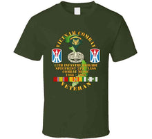 Load image into Gallery viewer, Army - Vietnam Combat Vet - 11th Inf Bde Ssi - Spec 5 - Cbt Medic - 1968-69 Vn Svc X300 T Shirt
