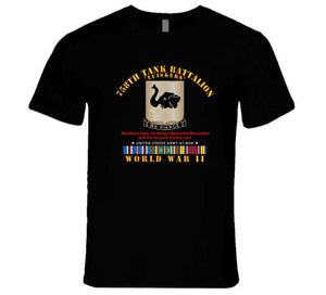 Army - 758th Tank Battalion, "Tuskers", World War II with European Theater Service Ribbons - T Shirt, Premium and Hoodie