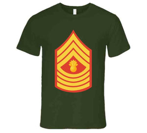 Usmc - Enlisted Insignia - E9 - Master Gunnery Sergeant (mgysgt) - Dress Blue Wo Txt X 300 T Shirt