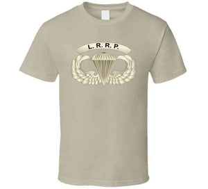 Army - Lrrp - Basic Airborne Badge W Lrrp Tab X 300 T Shirt