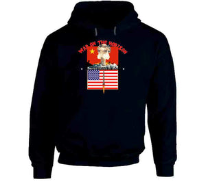 Govt - War On The Horizon - China Flag - Us Flag W Missile Firing - Atomic Blast X300 T Shirt