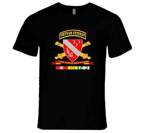 Army - 7th Field Artillery W Br - Ribbon Vn Svc Vet Tab T Shirt