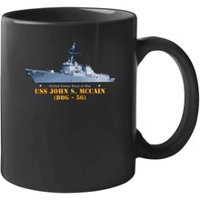 Load image into Gallery viewer, Navy - Destroyer - Uss John S Mccain -  Ship On Top Txt T Shirt
