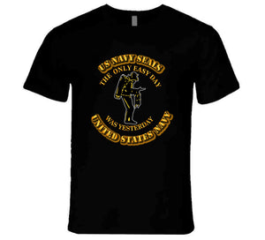 Navy - SOF - The Only Easy Day T Shirt